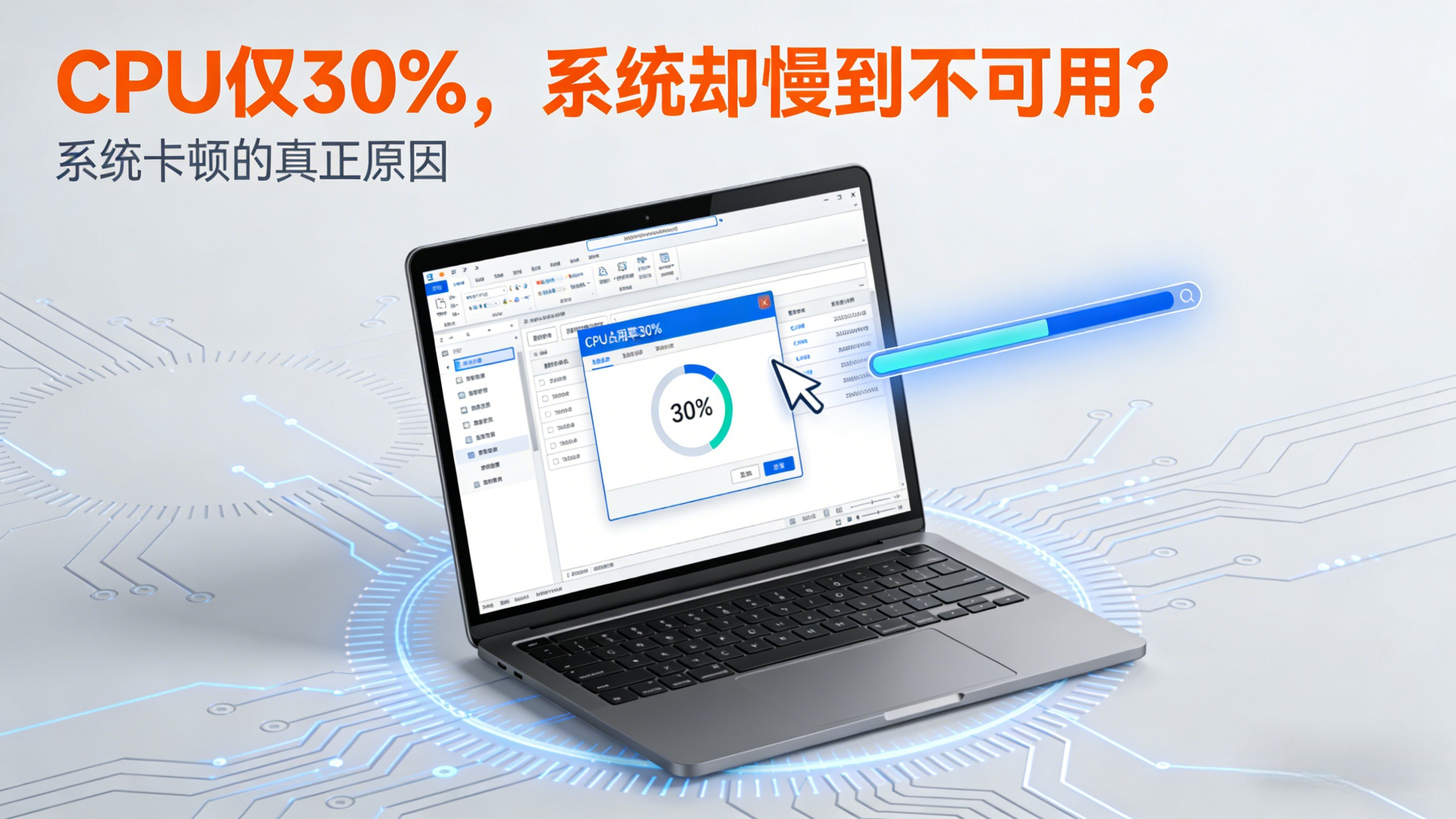 CPU 只有 30%，系统却慢到不可用？